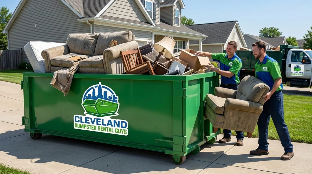 20 yard roll-off dumpster at a home in Etowah, TN